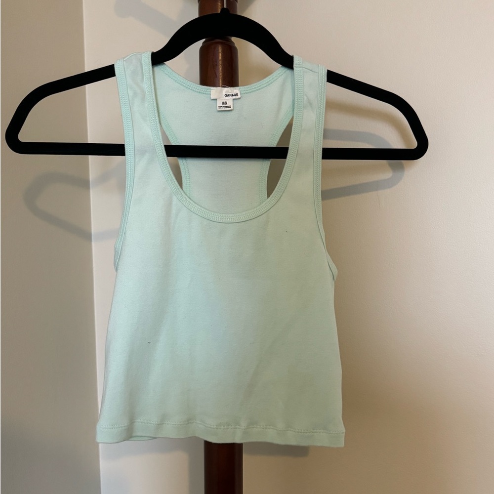 Garage Cropped Tank Top - Size M - Mint Green